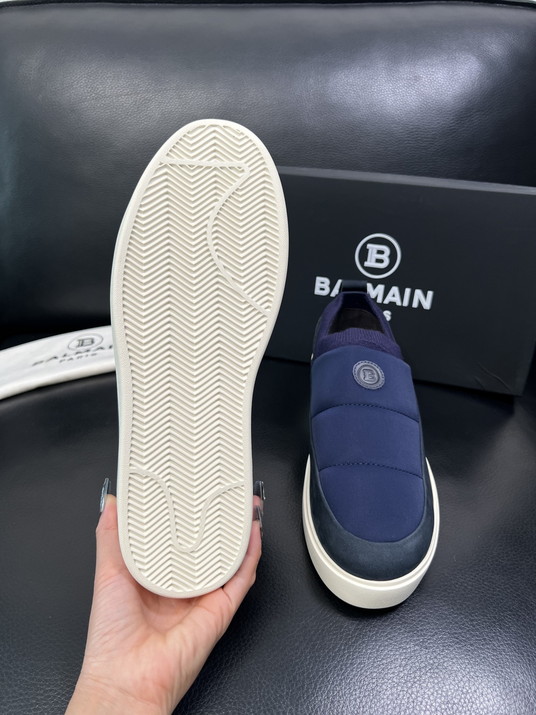 ⚠️只换码不退⚠️ BALMAIN 高品质 巴尔曼 顶级工艺品 专柜新品同步，鞋面意大利进口牛皮拼布面料