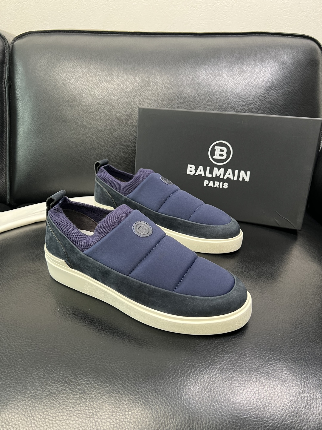 ⚠️只换码不退⚠️ BALMAIN 高品质 巴尔曼 顶级工艺品 专柜新品同步，鞋面意大利进口牛皮拼布面料