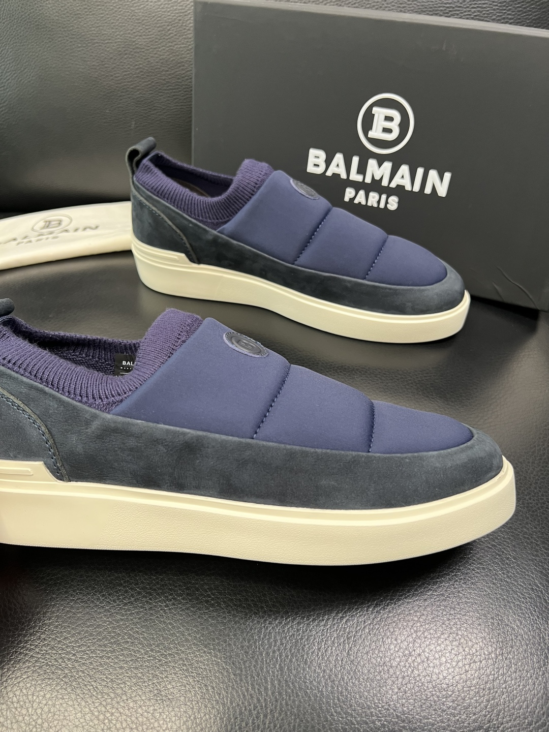 ⚠️只换码不退⚠️ BALMAIN 高品质 巴尔曼 顶级工艺品 专柜新品同步，鞋面意大利进口牛皮拼布面料