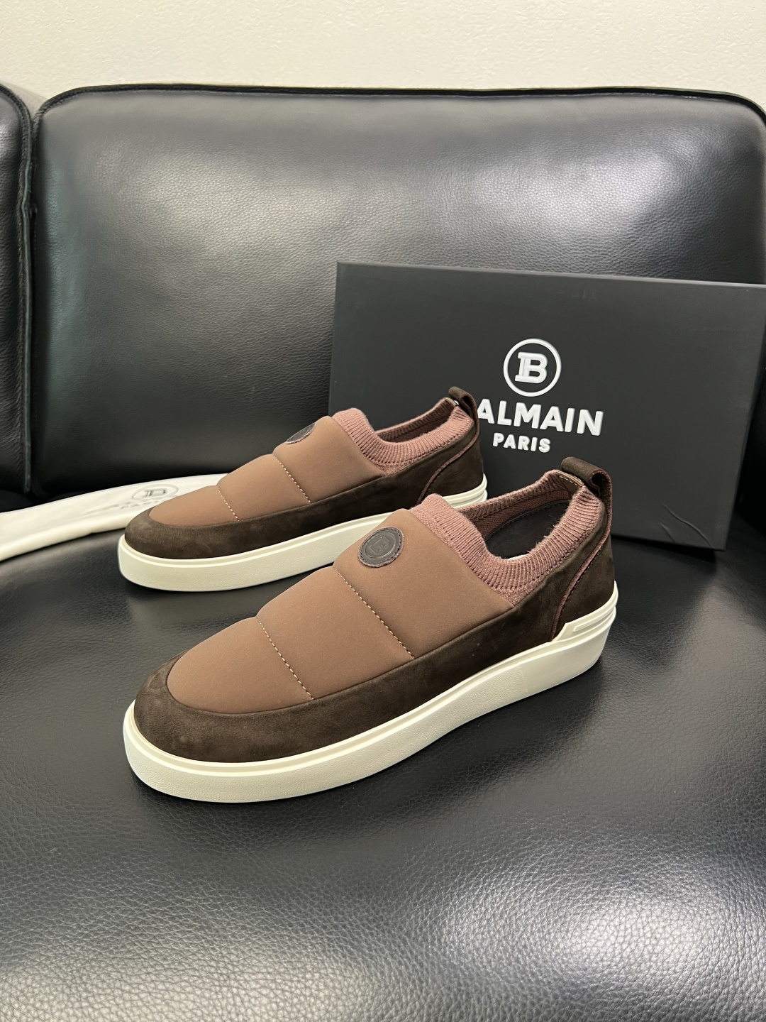 ⚠️只换码不退⚠️ BALMAIN 高品质 巴尔曼 顶级工艺品 专柜新品同步，鞋面意大利进口牛皮拼布面料