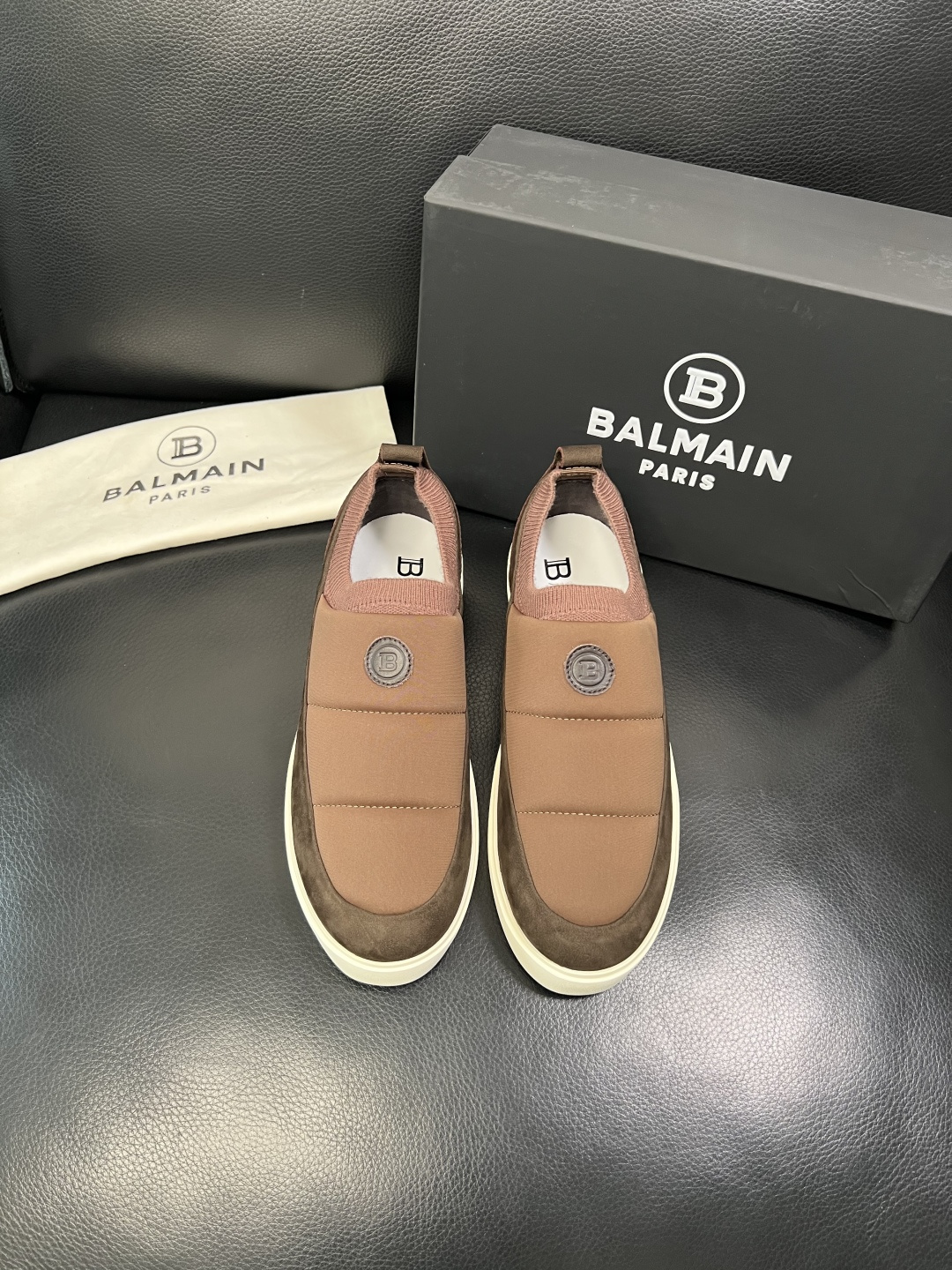 ⚠️只换码不退⚠️ BALMAIN 高品质 巴尔曼 顶级工艺品 专柜新品同步，鞋面意大利进口牛皮拼布面料