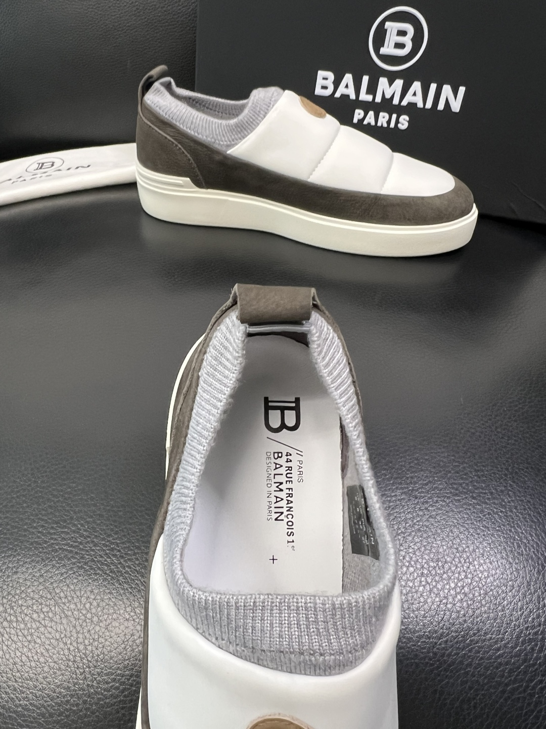 ⚠️只换码不退⚠️ BALMAIN 高品质 巴尔曼 顶级工艺品 专柜新品同步，鞋面意大利进口牛皮拼布面料