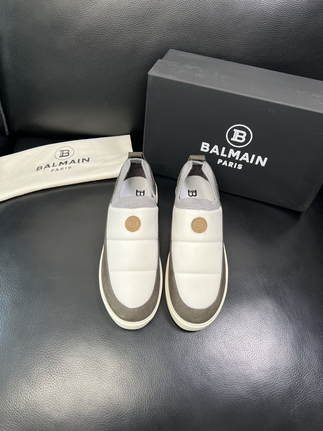 ⚠️只换码不退⚠️ BALMAIN 高品质 巴尔曼 顶级工艺品 专柜新品同步，鞋面意大利进口牛皮拼布面料
