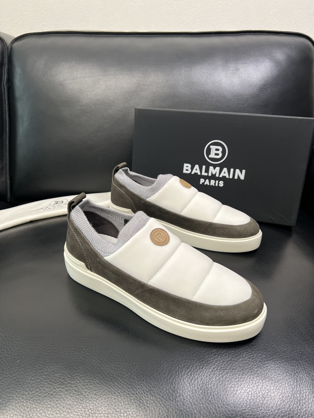 ⚠️只换码不退⚠️ BALMAIN 高品质 巴尔曼 顶级工艺品 专柜新品同步，鞋面意大利进口牛皮拼布面料