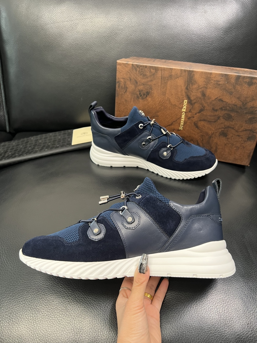 StefanoRicci 高品质 顶级工艺品 史蒂芬 劳尼治 专柜新品同步，鞋面意大利进口牛皮面料，进口