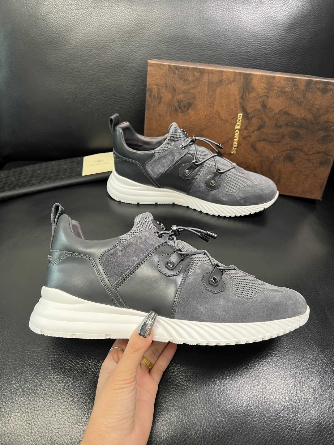 StefanoRicci 高品质 顶级工艺品 史蒂芬 劳尼治 专柜新品同步，鞋面意大利进口牛皮面料，进口