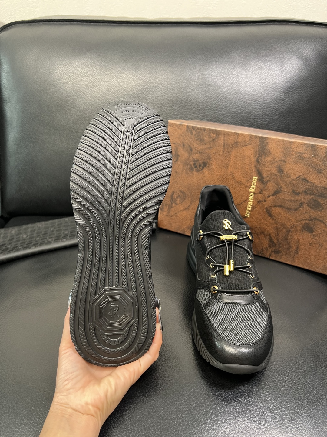 StefanoRicci 高品质 顶级工艺品 史蒂芬 劳尼治 专柜新品同步，鞋面意大利进口牛皮面料，进口