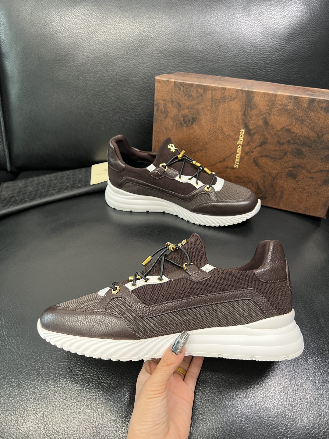 StefanoRicci 高品质 顶级工艺品 史蒂芬 劳尼治 专柜新品同步，鞋面意大利进口牛皮面料，进口