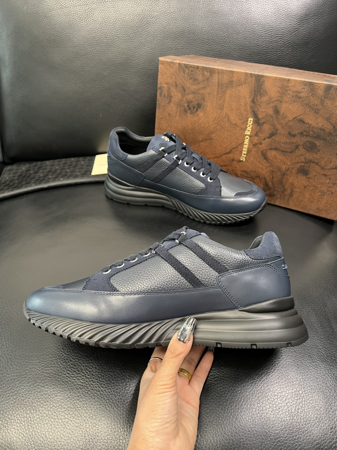 StefanoRicci 高品质 顶级工艺品 史蒂芬 劳尼治 专柜新品同步，鞋面意大利进口牛皮面料，进口