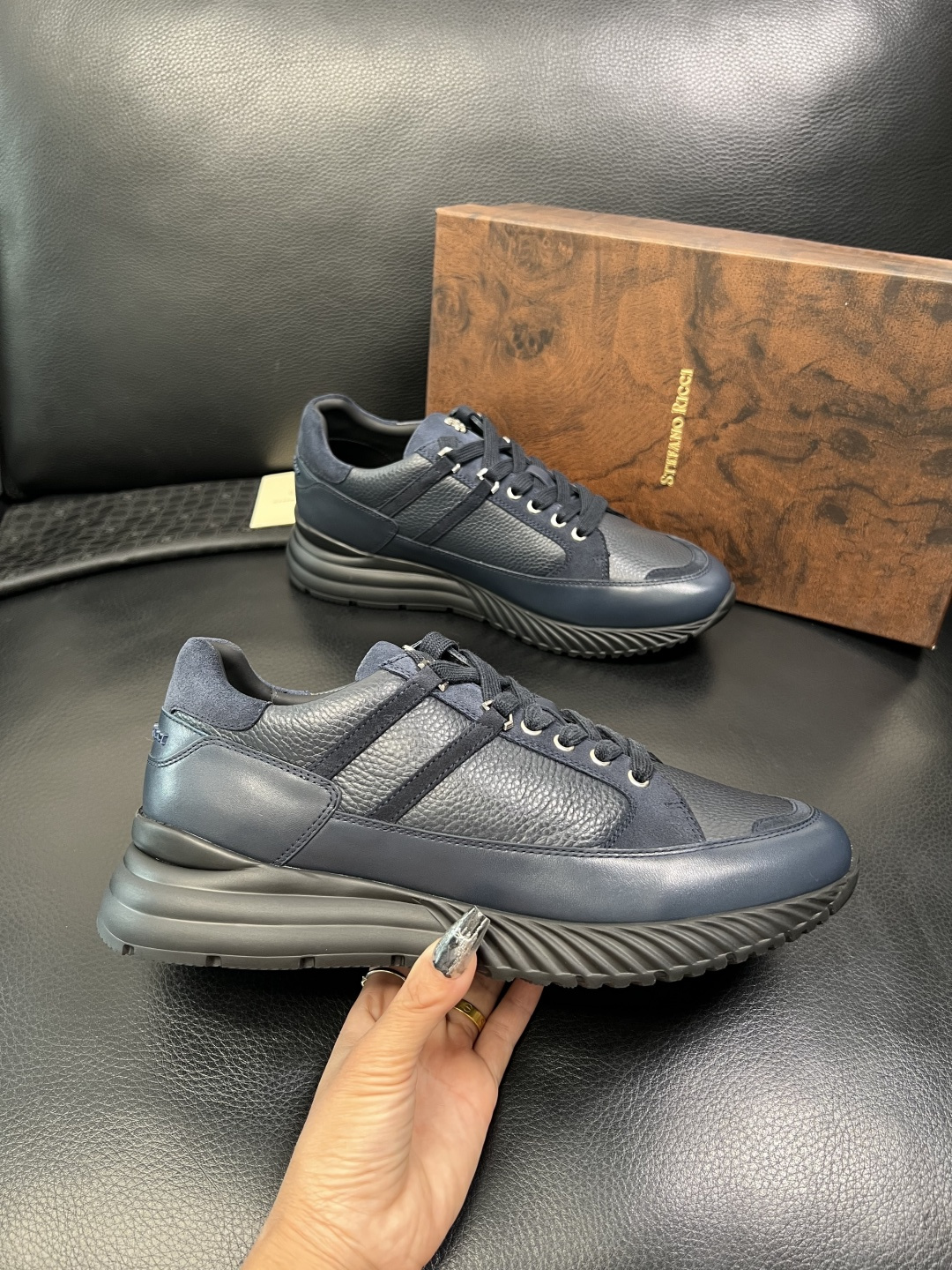 StefanoRicci 高品质 顶级工艺品 史蒂芬 劳尼治 专柜新品同步，鞋面意大利进口牛皮面料，进口