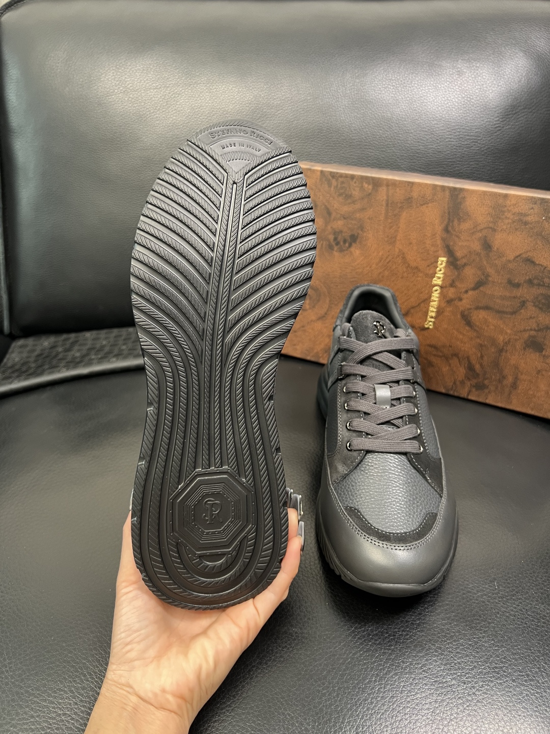 StefanoRicci 高品质 顶级工艺品 史蒂芬 劳尼治 专柜新品同步，鞋面意大利进口牛皮面料，进口