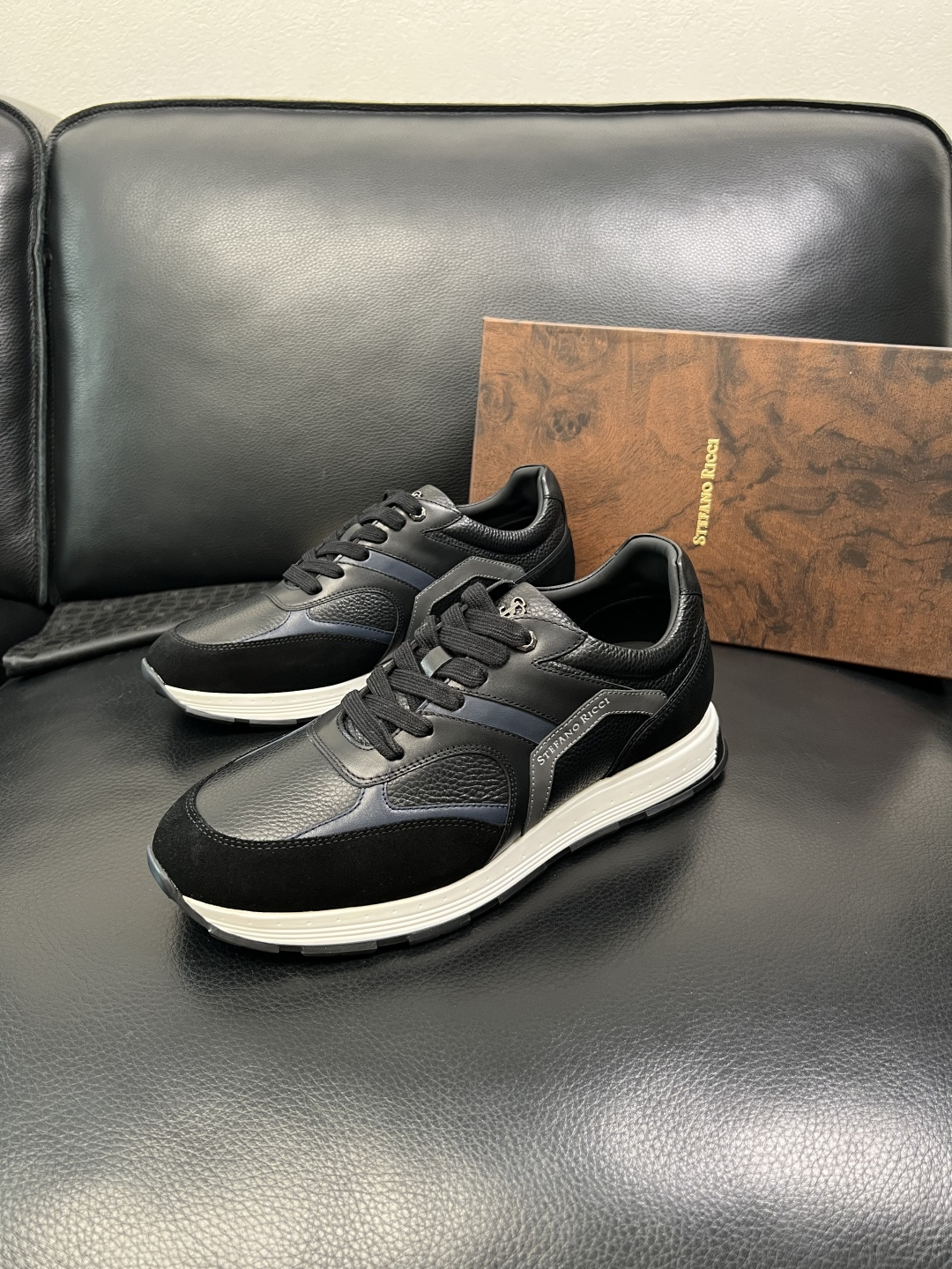 StefanoRicci 高品质 顶级工艺品 史蒂芬 劳尼治 专柜新品同步，鞋面意大利进口牛皮面料，进口