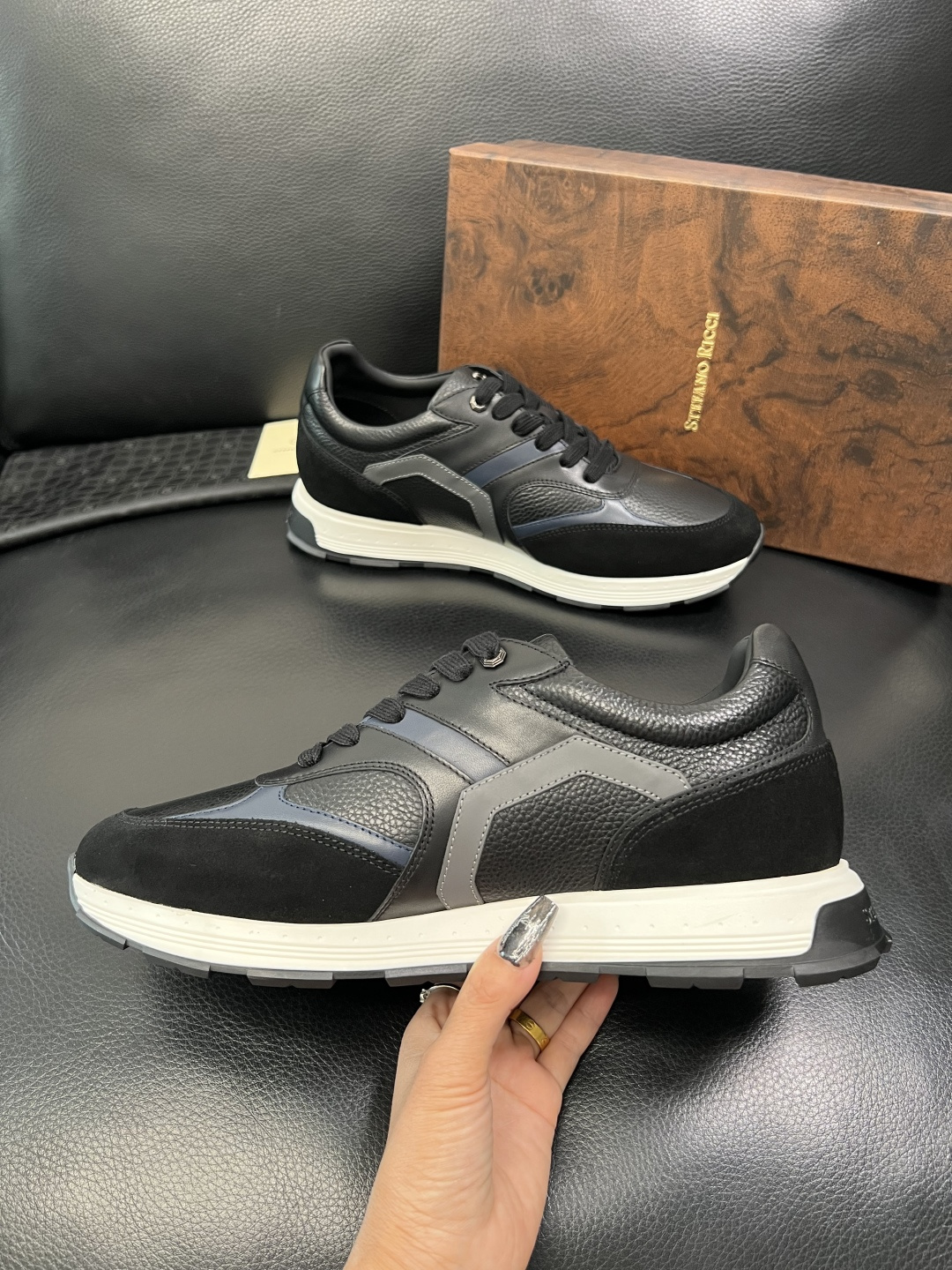 StefanoRicci 高品质 顶级工艺品 史蒂芬 劳尼治 专柜新品同步，鞋面意大利进口牛皮面料，进口