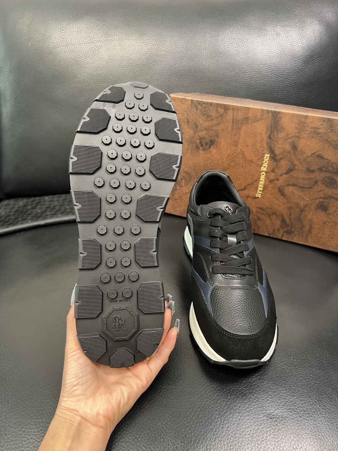 StefanoRicci 高品质 顶级工艺品 史蒂芬 劳尼治 专柜新品同步，鞋面意大利进口牛皮面料，进口