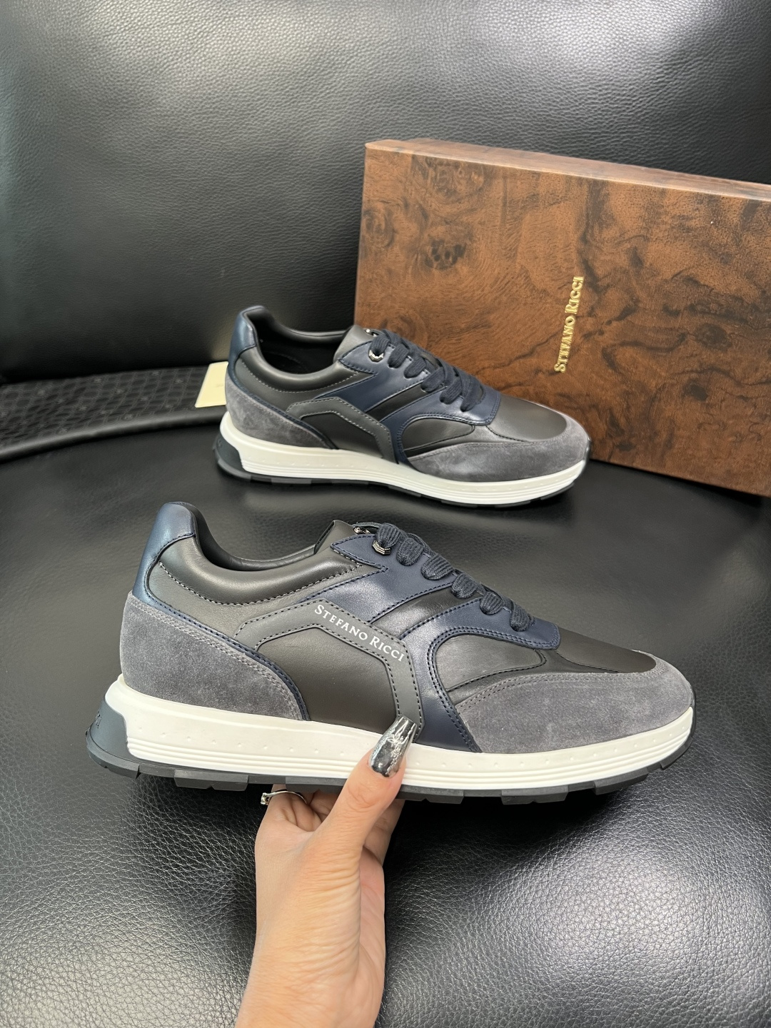 StefanoRicci 高品质 顶级工艺品 史蒂芬 劳尼治 专柜新品同步，鞋面意大利进口牛皮面料，进口