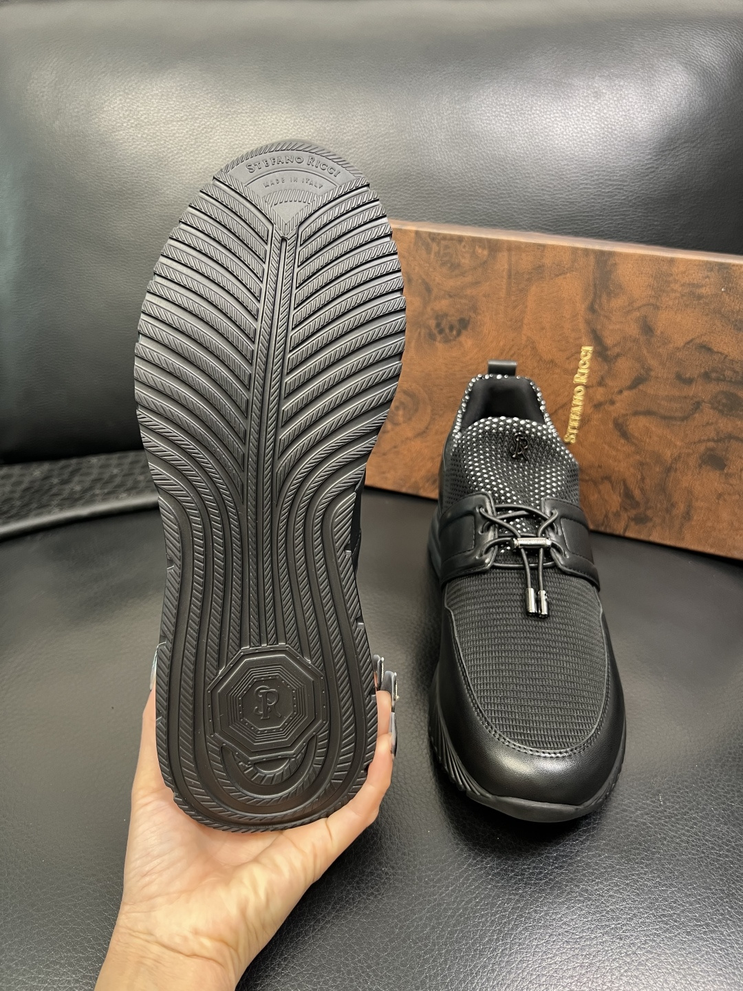 StefanoRicci 高品质 顶级工艺品 史蒂芬 劳尼治 专柜新品同步，鞋面意大利进口牛皮面料，进口