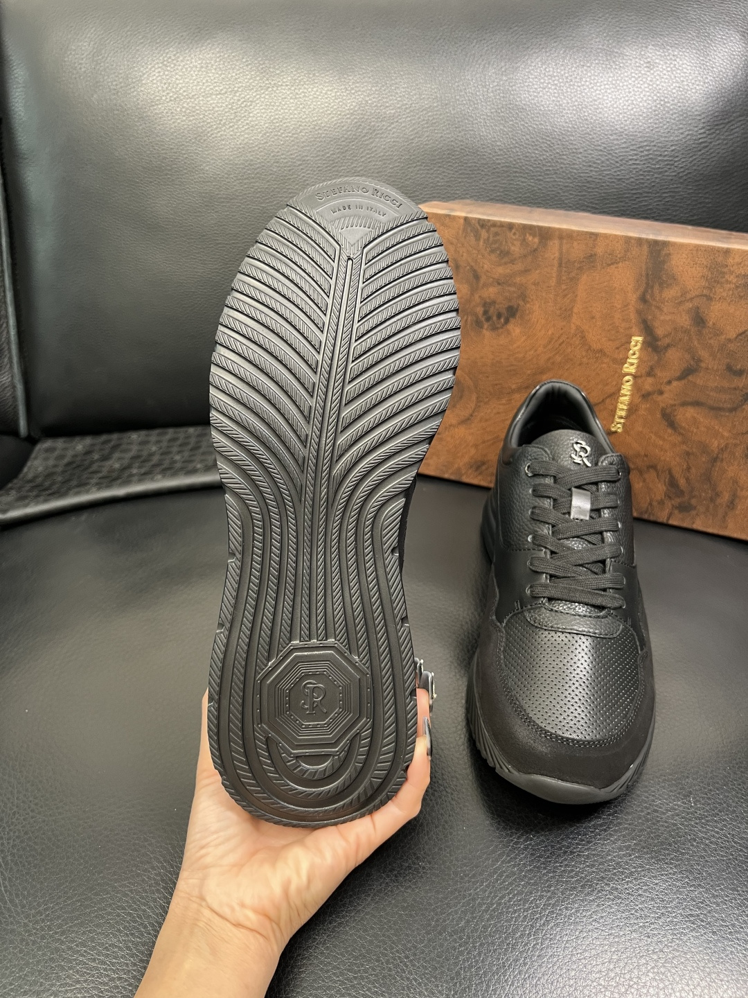 StefanoRicci 高品质 顶级工艺品 史蒂芬 劳尼治 专柜新品同步，鞋面意大利进口牛皮面料，进口