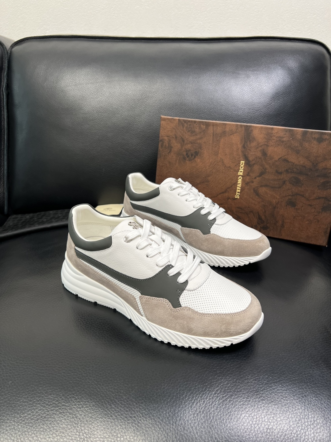 StefanoRicci 高品质 顶级工艺品 史蒂芬 劳尼治 专柜新品同步，鞋面意大利进口牛皮面料，进口