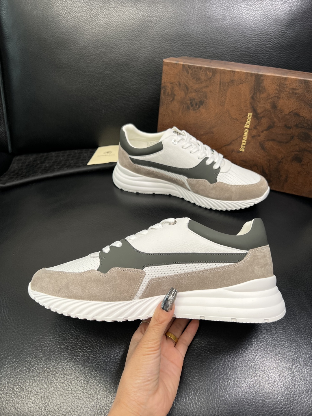 StefanoRicci 高品质 顶级工艺品 史蒂芬 劳尼治 专柜新品同步，鞋面意大利进口牛皮面料，进口