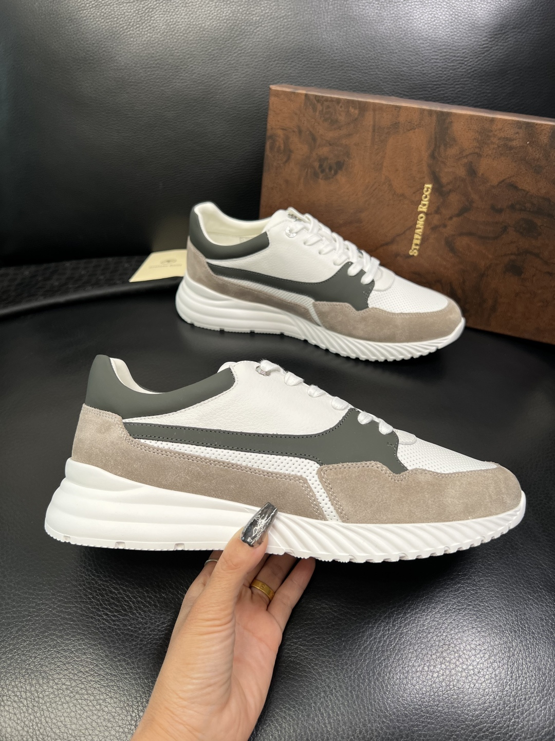 StefanoRicci 高品质 顶级工艺品 史蒂芬 劳尼治 专柜新品同步，鞋面意大利进口牛皮面料，进口