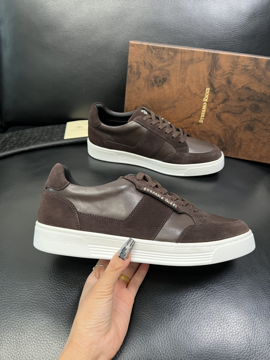 StefanoRicci 高品质 顶级工艺品 史蒂芬 劳尼治 专柜新品同步，鞋面意大利进口牛皮面料，进口