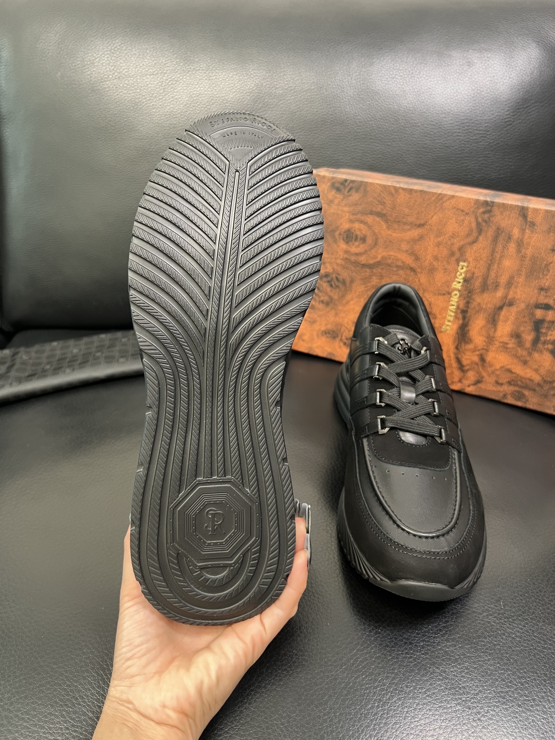 StefanoRicci 高品质 顶级工艺品 史蒂芬 劳尼治 专柜新品同步，鞋面意大利进口牛皮面料，进口