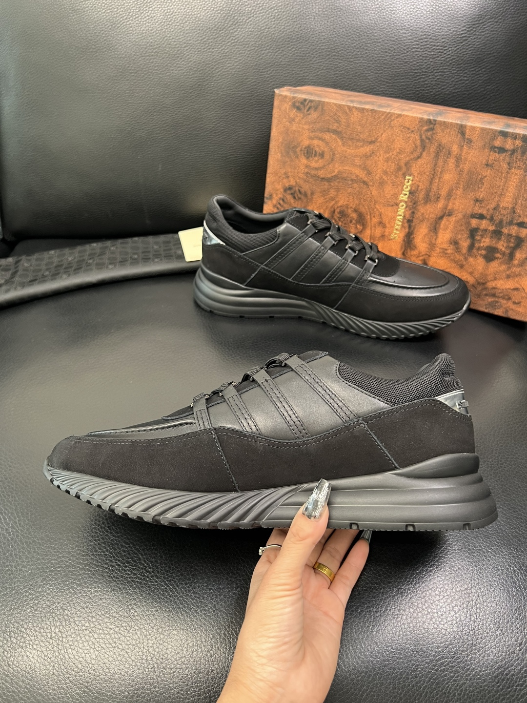 StefanoRicci 高品质 顶级工艺品 史蒂芬 劳尼治 专柜新品同步，鞋面意大利进口牛皮面料，进口