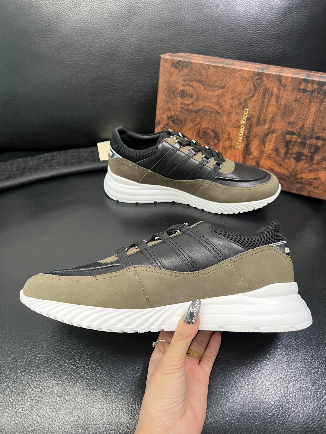 StefanoRicci 高品质 顶级工艺品 史蒂芬 劳尼治 专柜新品同步，鞋面意大利进口牛皮面料，进口