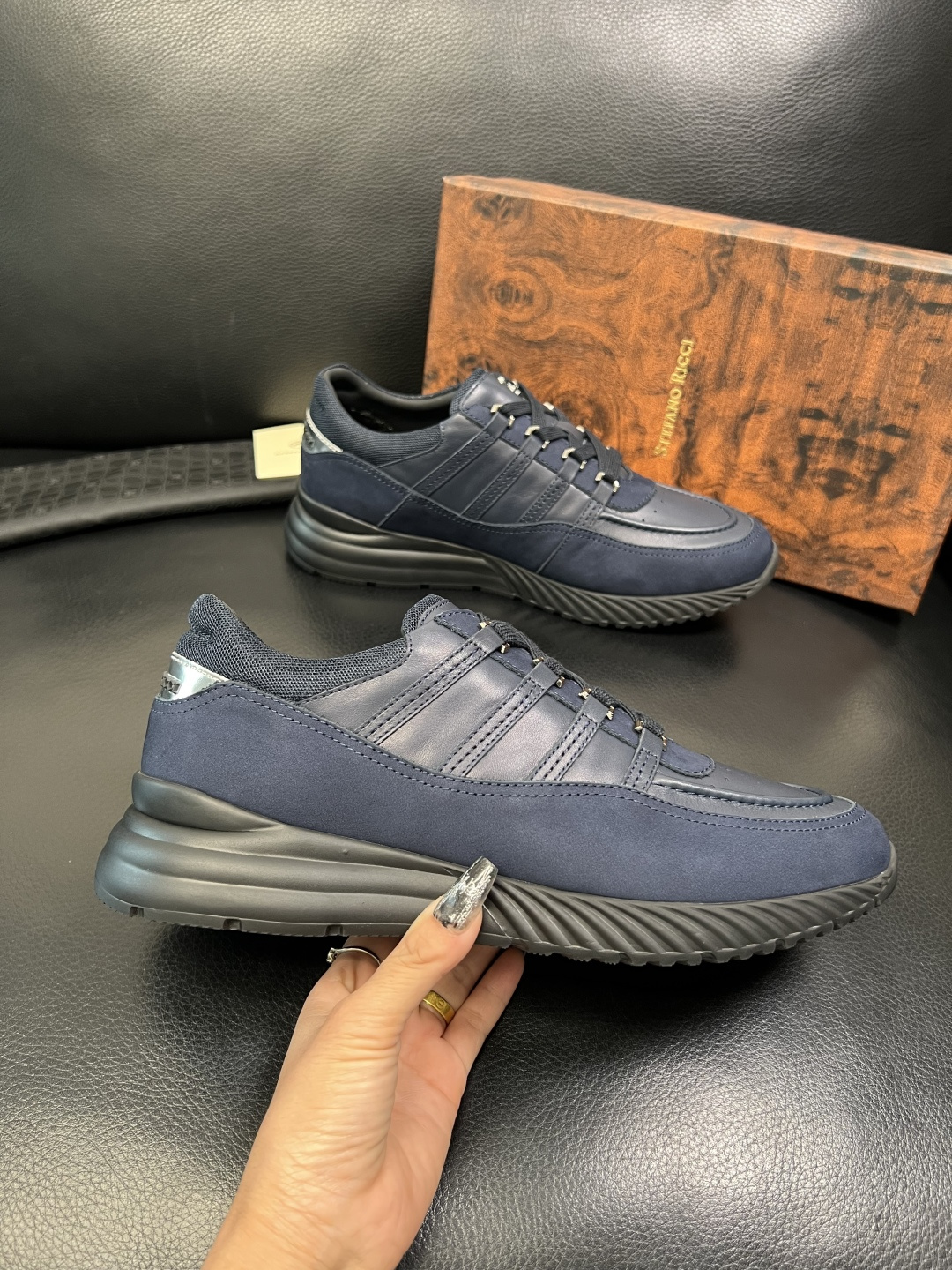 StefanoRicci 高品质 顶级工艺品 史蒂芬 劳尼治 专柜新品同步，鞋面意大利进口牛皮面料，进口