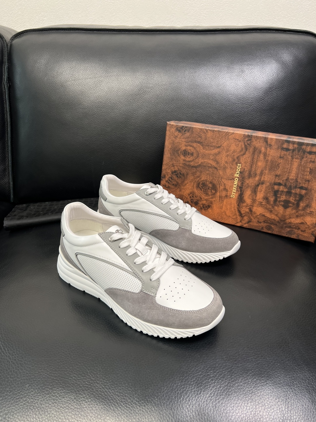 StefanoRicci 高品质 顶级工艺品 史蒂芬 劳尼治 专柜新品同步，鞋面意大利进口牛皮面料，进口