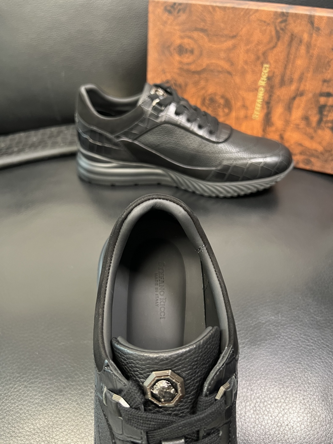 StefanoRicci 高品质 顶级工艺品 史蒂芬 劳尼治 专柜新品同步，鞋面意大利进口牛皮面料，进口