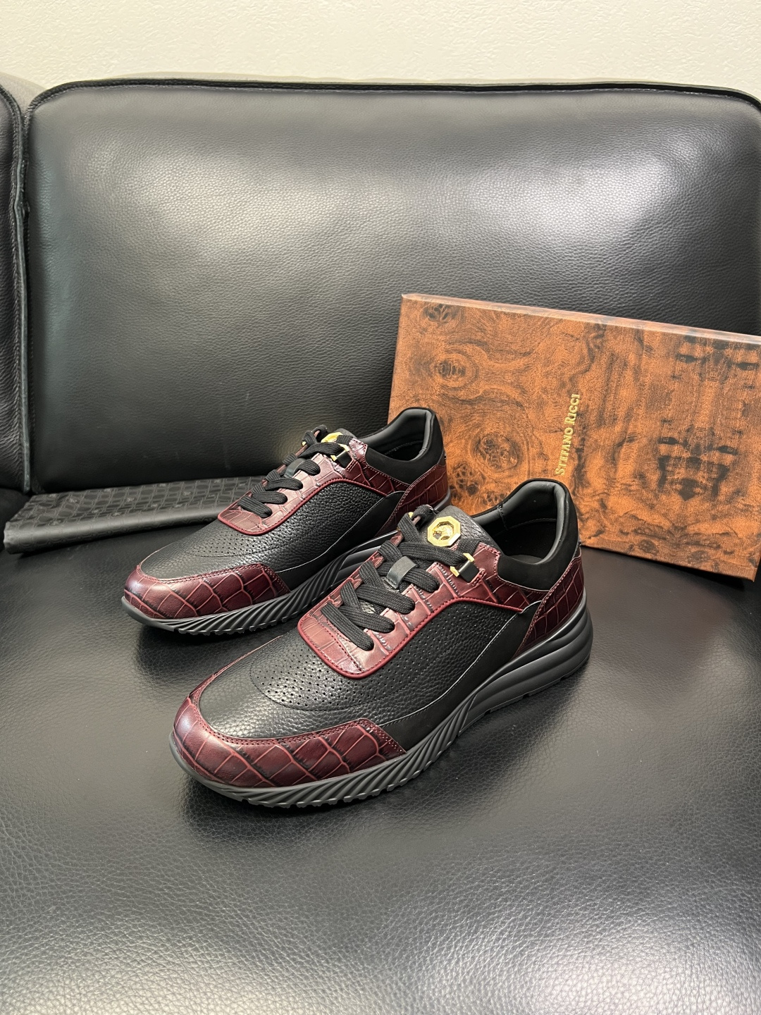 StefanoRicci 高品质 顶级工艺品 史蒂芬 劳尼治 专柜新品同步，鞋面意大利进口牛皮面料，进口