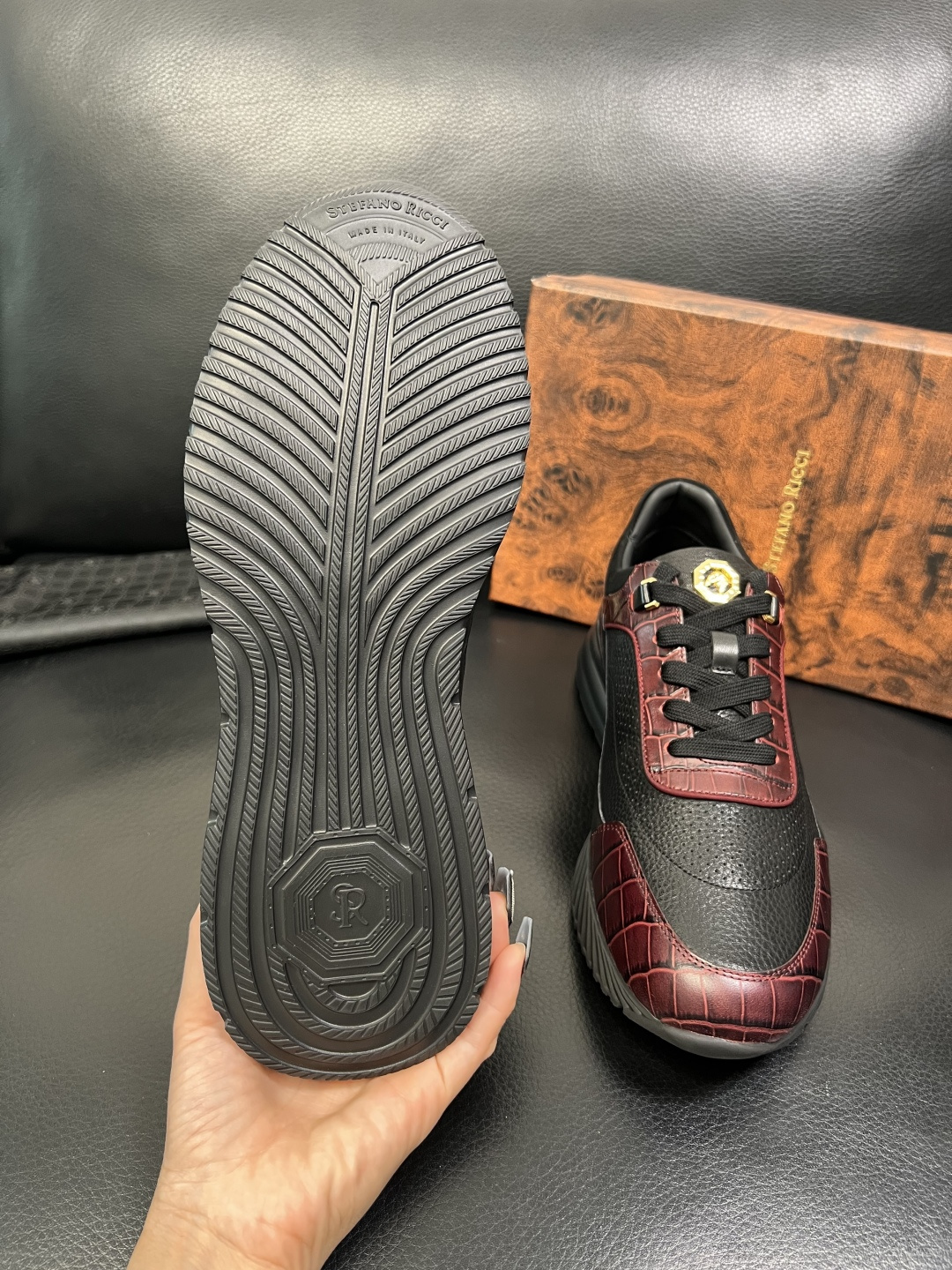 StefanoRicci 高品质 顶级工艺品 史蒂芬 劳尼治 专柜新品同步，鞋面意大利进口牛皮面料，进口