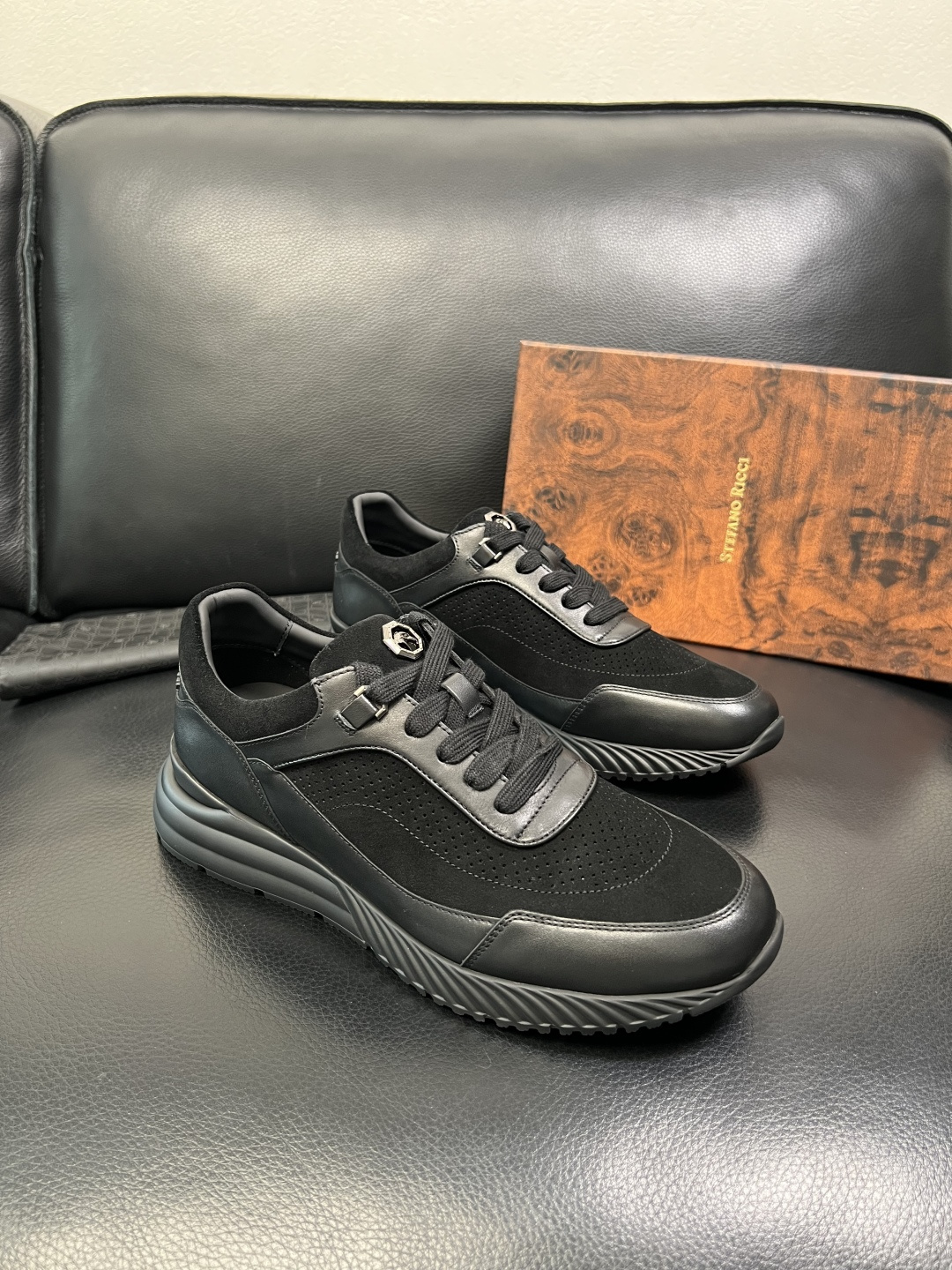 StefanoRicci 高品质 顶级工艺品 史蒂芬 劳尼治 专柜新品同步，鞋面意大利进口牛皮面料，进口