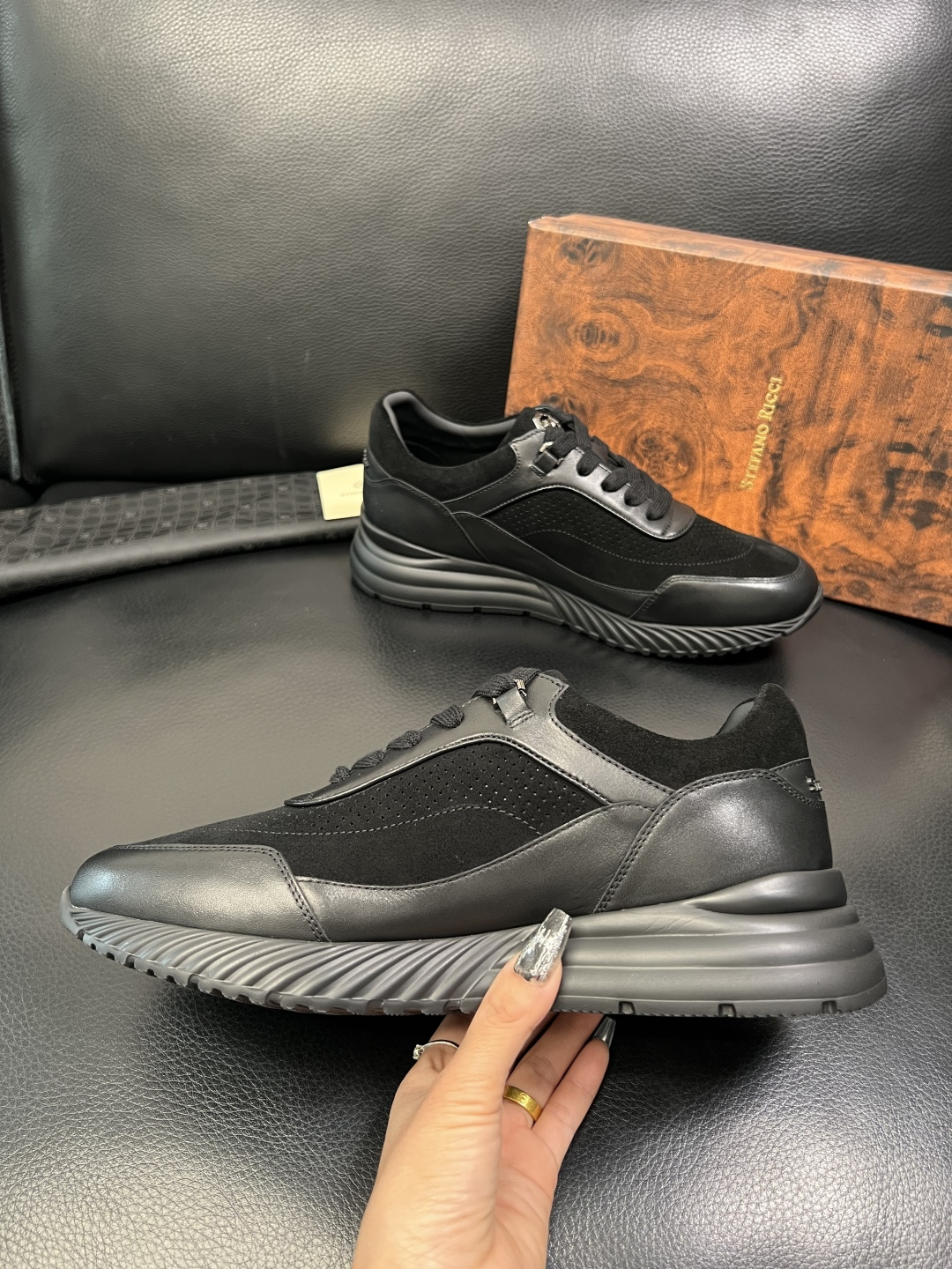 StefanoRicci 高品质 顶级工艺品 史蒂芬 劳尼治 专柜新品同步，鞋面意大利进口牛皮面料，进口