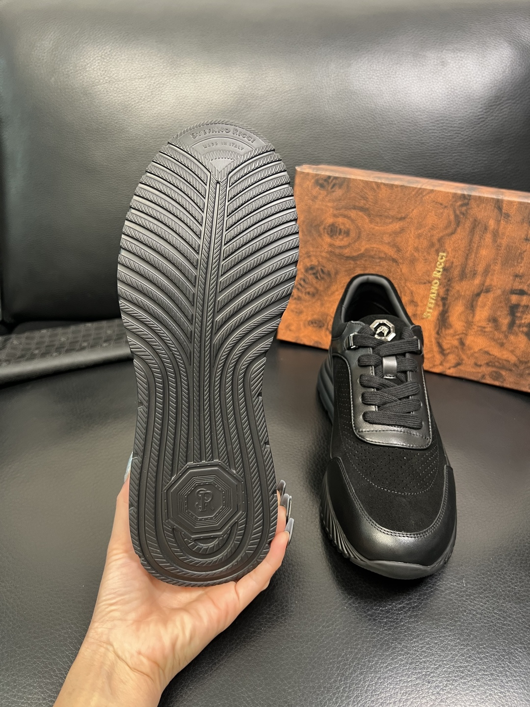 StefanoRicci 高品质 顶级工艺品 史蒂芬 劳尼治 专柜新品同步，鞋面意大利进口牛皮面料，进口