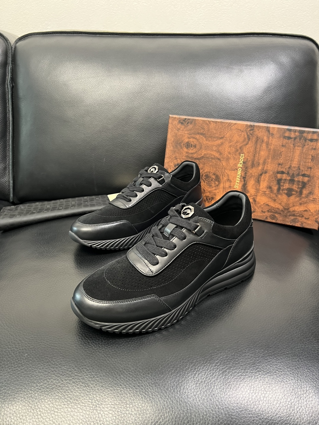 StefanoRicci 高品质 顶级工艺品 史蒂芬 劳尼治 专柜新品同步，鞋面意大利进口牛皮面料，进口