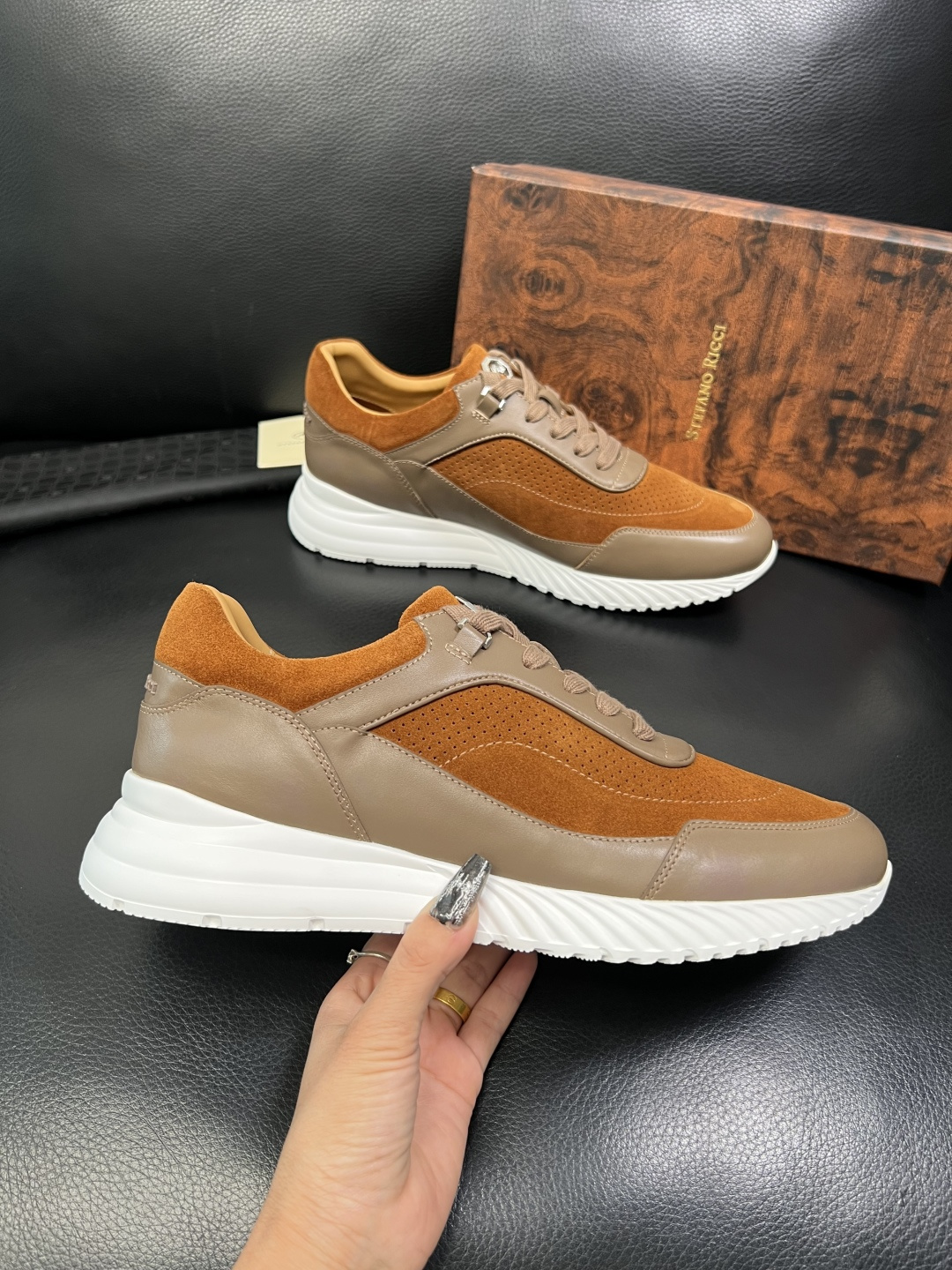 StefanoRicci 高品质 顶级工艺品 史蒂芬 劳尼治 专柜新品同步，鞋面意大利进口牛皮面料，进口