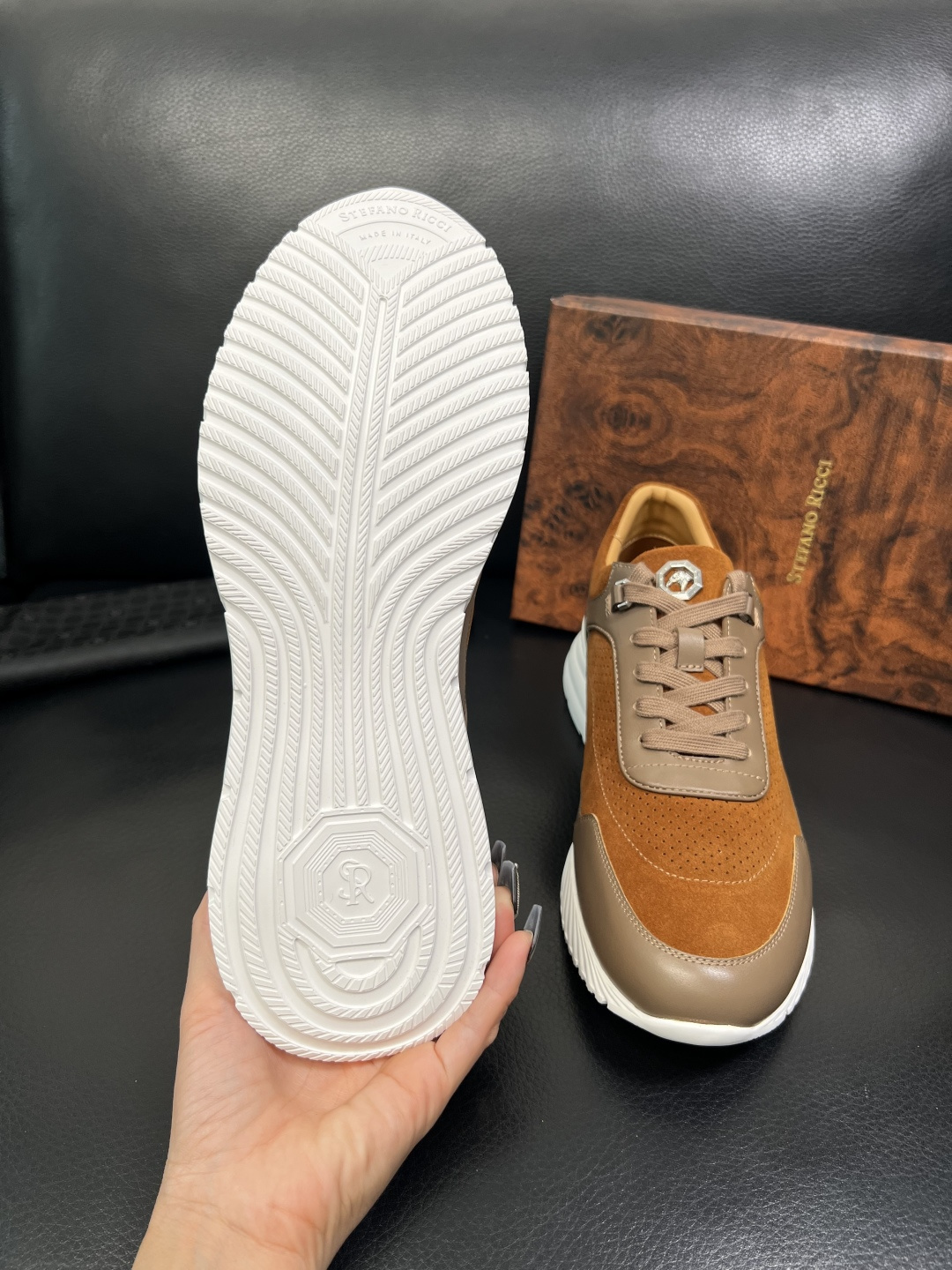 StefanoRicci 高品质 顶级工艺品 史蒂芬 劳尼治 专柜新品同步，鞋面意大利进口牛皮面料，进口