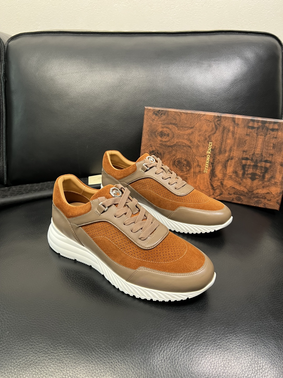 StefanoRicci 高品质 顶级工艺品 史蒂芬 劳尼治 专柜新品同步，鞋面意大利进口牛皮面料，进口