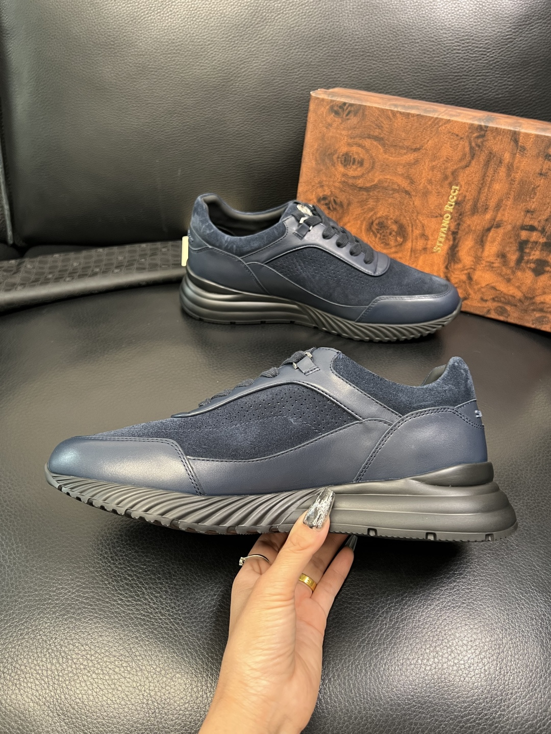 StefanoRicci 高品质 顶级工艺品 史蒂芬 劳尼治 专柜新品同步，鞋面意大利进口牛皮面料，进口