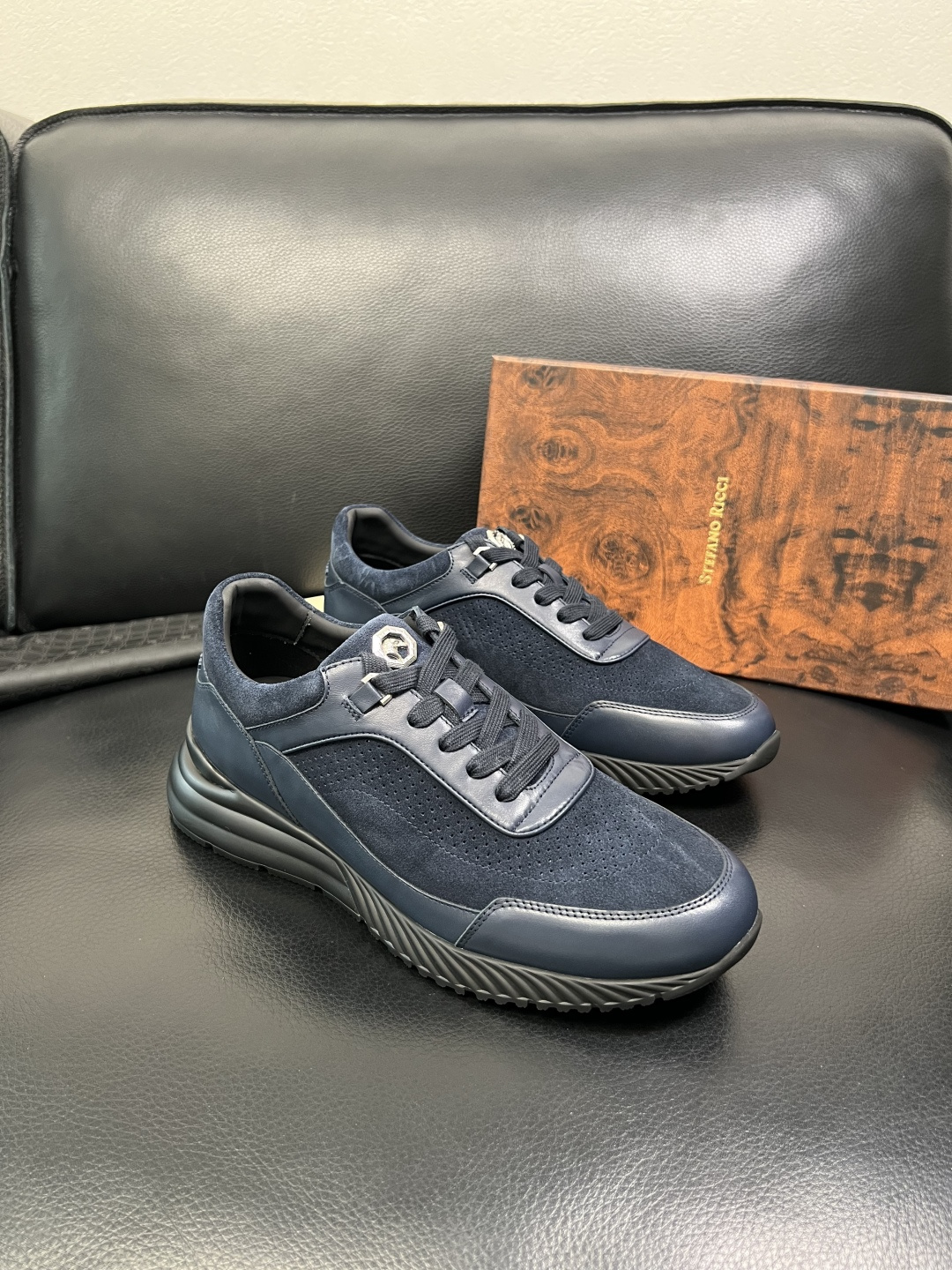 StefanoRicci 高品质 顶级工艺品 史蒂芬 劳尼治 专柜新品同步，鞋面意大利进口牛皮面料，进口