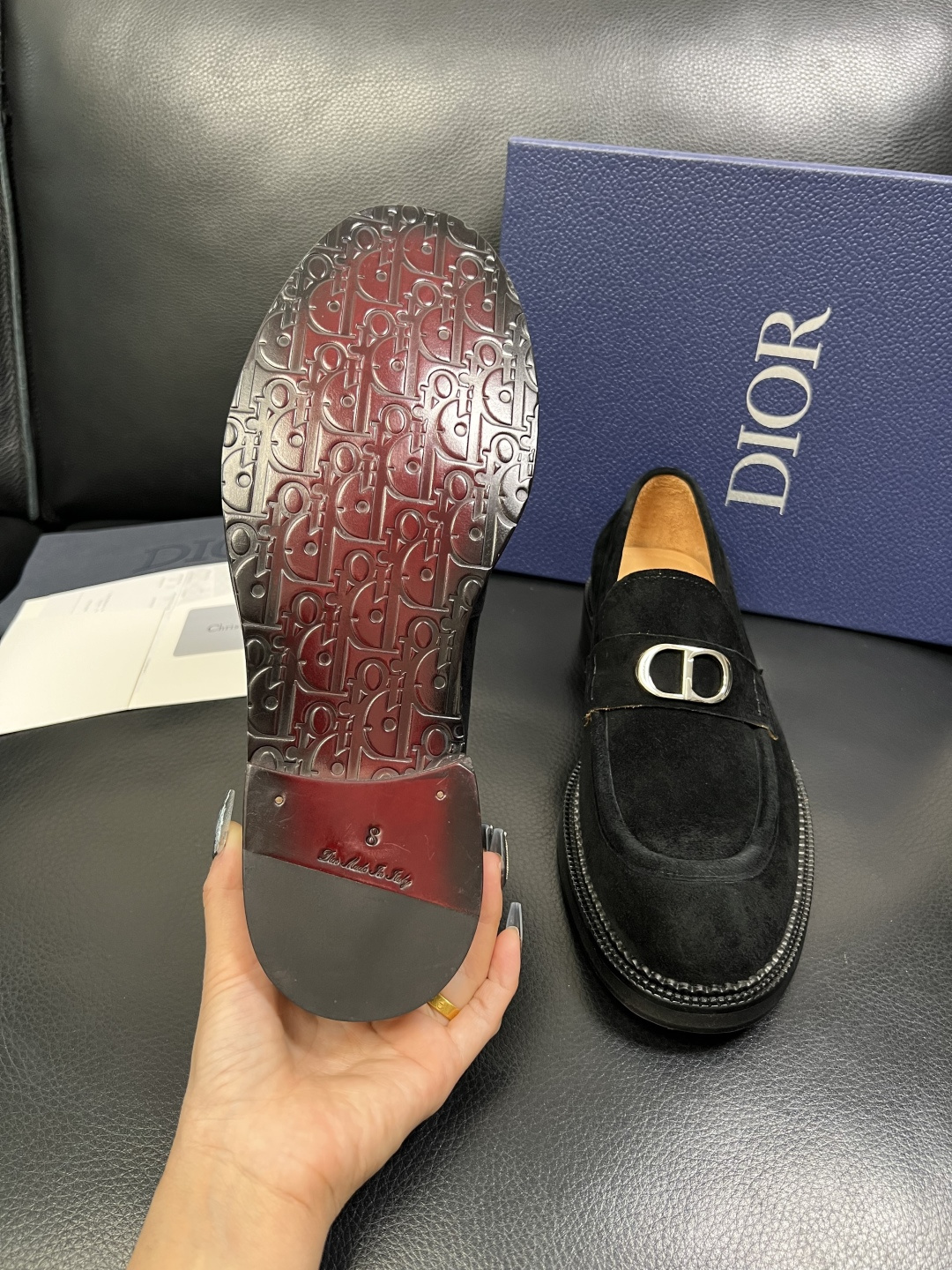 Dior 顶级代购 迪奥 皮鞋专柜同步原厂配置，意大利进口牛皮，全进口水染牛皮里垫，鞋底：原厂特供原版底