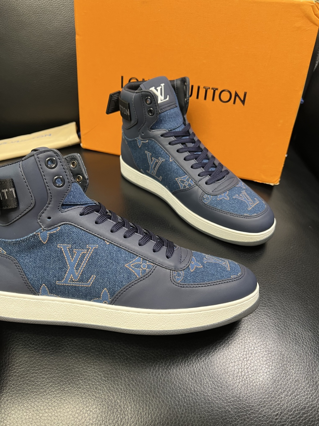 Lv 高品质 顶级工艺品 路易威登，专柜同步原厂配置，鞋面意大利进口牛皮拼布面料，进口水染牛皮垫网里柔软