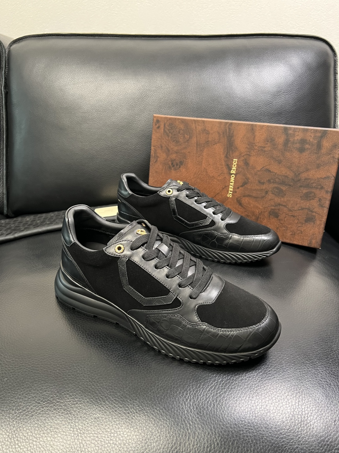 StefanoRicci 高品质 顶级工艺品 史蒂芬 劳尼治 专柜新品同步，鞋面意大利进口牛皮面料，进口