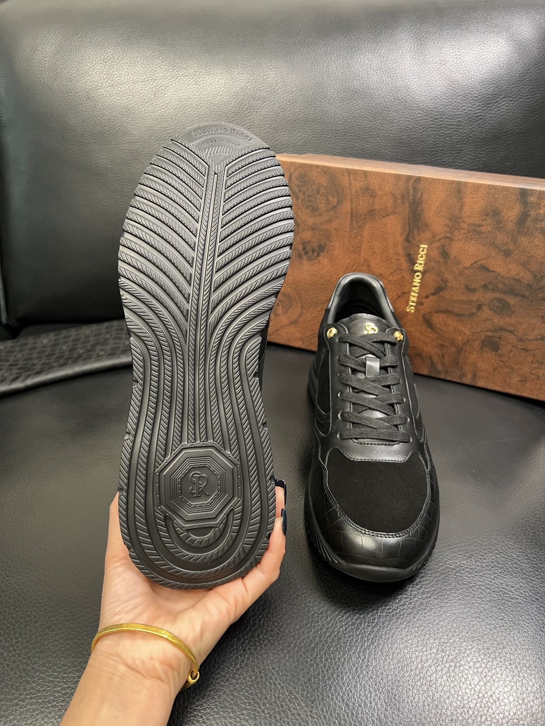 StefanoRicci 高品质 顶级工艺品 史蒂芬 劳尼治 专柜新品同步，鞋面意大利进口牛皮面料，进口