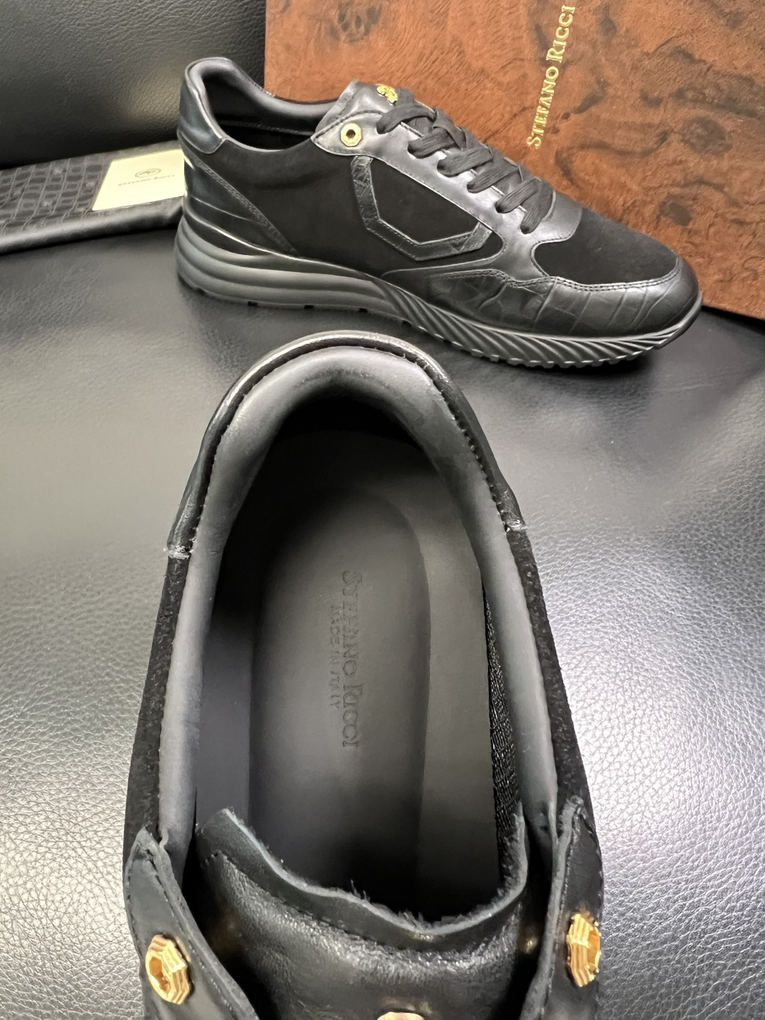 StefanoRicci 高品质 顶级工艺品 史蒂芬 劳尼治 专柜新品同步，鞋面意大利进口牛皮面料，进口