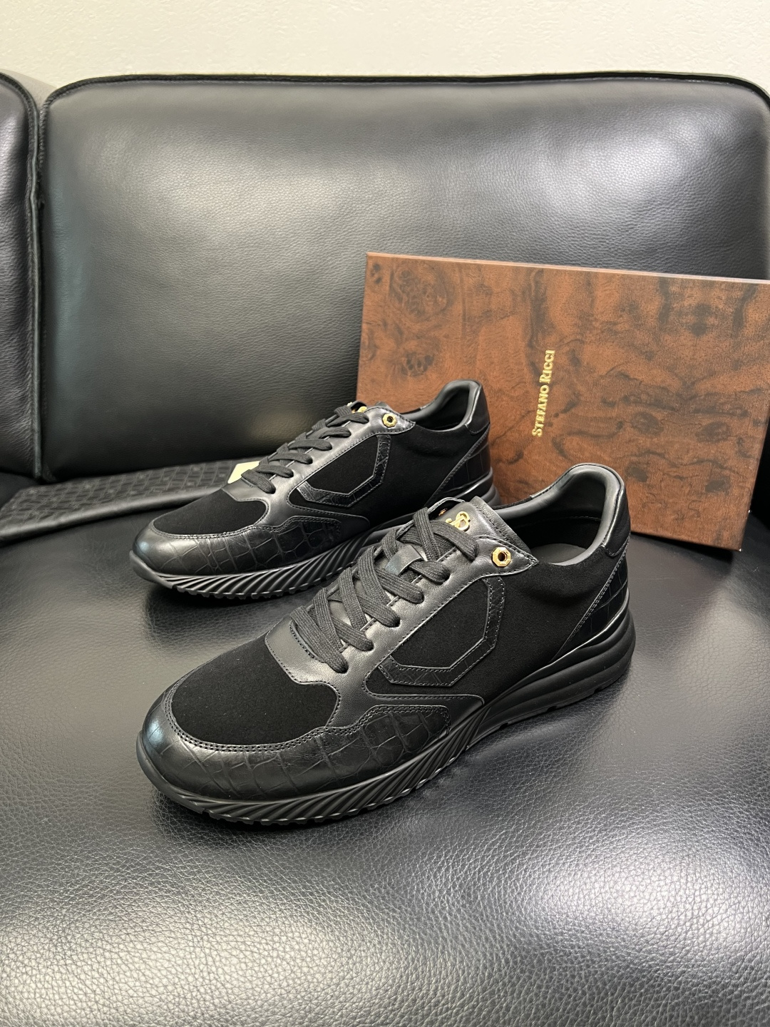 StefanoRicci 高品质 顶级工艺品 史蒂芬 劳尼治 专柜新品同步，鞋面意大利进口牛皮面料，进口