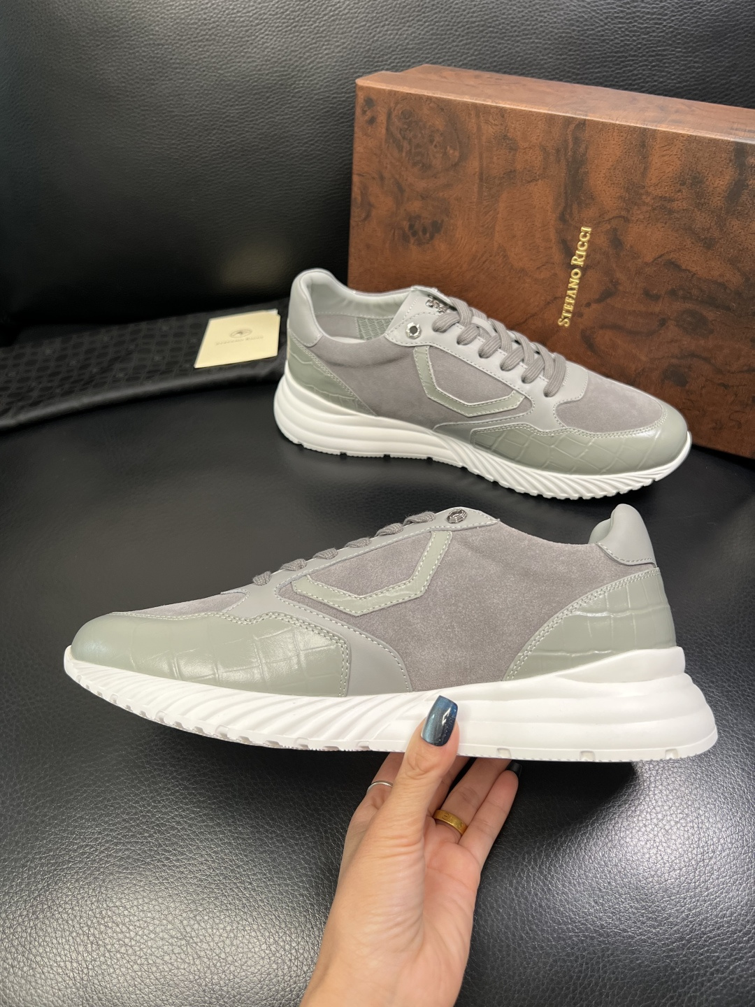 StefanoRicci 高品质 顶级工艺品 史蒂芬 劳尼治 专柜新品同步，鞋面意大利进口牛皮面料，进口