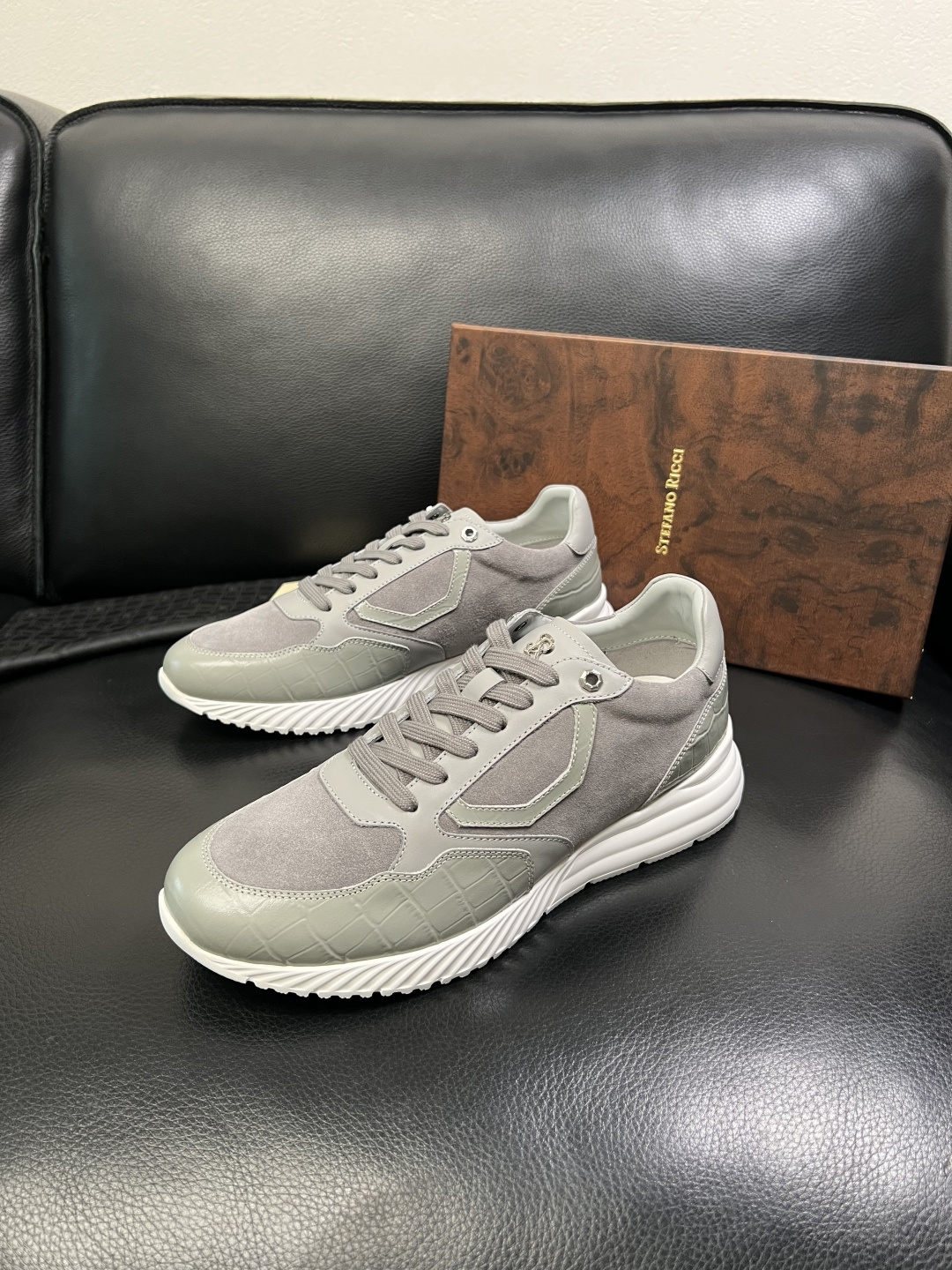 StefanoRicci 高品质 顶级工艺品 史蒂芬 劳尼治 专柜新品同步，鞋面意大利进口牛皮面料，进口